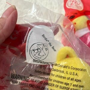 Vintage Ty Teenie Beanie 25th  Anniversary Birdie the Bear 2004  #3 NIOP